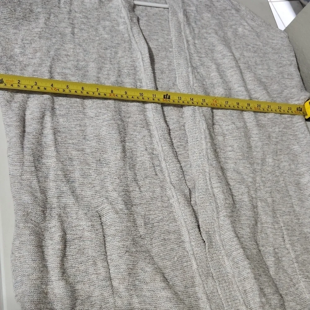 Pure Jill Cardigan XL Petite Long Sweater Gray White